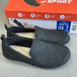 NEW J Sport Lisa Black Women's Size 7 Slip-On Shoes Faux fur Lining